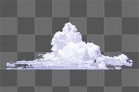 Aesthetic cloud png sticker, weather illustration on transparent background. Free public domain CC0 image.