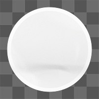 PNG blank round shape sticker, off white collage element, transparent background