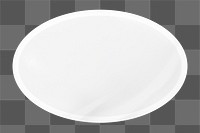 PNG blank oval shape sticker, off white collage element, transparent background