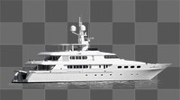 Luxury yacht png sticker, vehicle image on transparent background