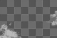 Cloud png border overlay, transparent background