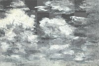 Cloudy sky png overlay, vintage painting remixed by rawpixel, transparent background