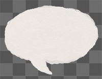 Speech bubble png sticker, paper craft on transparent background