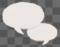 Speech bubble png sticker, paper craft on transparent background