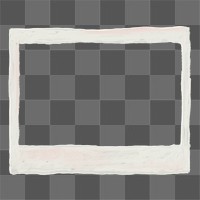 Instant film png frame, transparent background