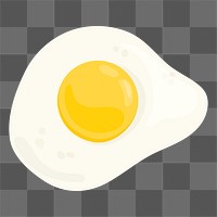 Fried egg png sticker, cute illustration, transparent background