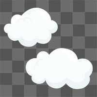 Cloud png sticker, cute illustration, transparent background