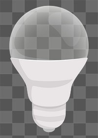 Light bulb png sticker, cute illustration, transparent background