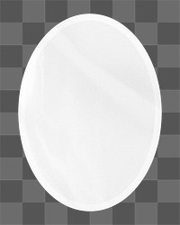 PNG blank oval shape sticker, off white collage element, transparent background