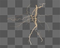 Lightning png sticker, weather image, transparent background