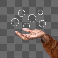 Presenting hand png, showing invisible object gesture collage element, transparent background