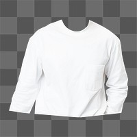 Men's white sweater png sticker, winter fashion, transparent background