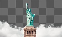 Statue of Liberty png border sticker, New York travel transparent background