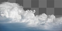 White clouds png border, transparent background