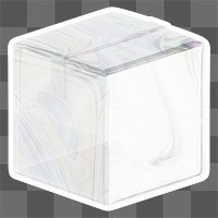 Seal box  png sticker, crystal glass, transparent background