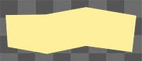 Png yellow washi tape sticker, transparent background