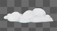 Aesthetic cloud  png sticker, watercolor, transparent background