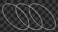 Overlapped oval  png shape sticker, transparent background