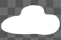 Cloud emoji png sticker, cute doodle, transparent background