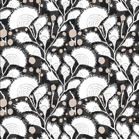Vintage floral png pattern, E. A. Séguy Art Nouveau transparent background, remixed by rawpixel