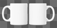 Coffee mugs png sticker, transparent background