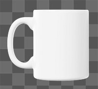 Coffee mug png sticker, transparent background