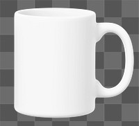 Coffee mug png sticker, transparent background