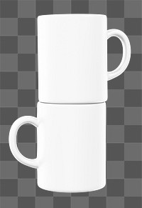 Coffee mugs png sticker, transparent background