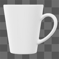 Coffee mug png sticker, transparent background