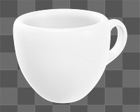 Espresso cup png sticker, transparent background