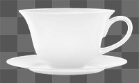 Tea cup png sticker, transparent background