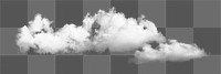 Fluffy cloud png sticker, white design, transparent background