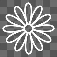 Aesthetic flower png sticker, transparent background