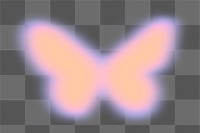 Blurry butterfly png sticker, transparent background