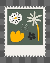 Cute postage stamp png sticker, transparent background