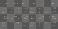 Yearly calendar png element, beige design, transparent background