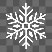 Snowflake png Christmas sticker, transparent background