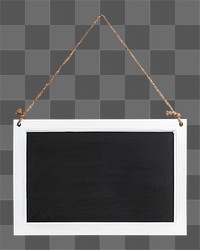 Wooden chalkboard png sticker, transparent background