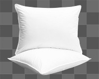 White pillows png sticker, transparent background 