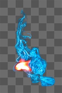 Burning flame png sticker, transparent background