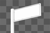 3D traffic sign png sticker, transparent background