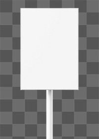 White advertising png sign, transparent background