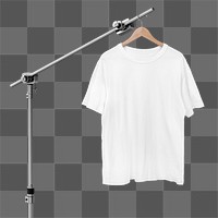 White t-shirt png sticker, transparent background