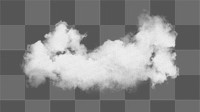 White cloud png sticker, transparent background