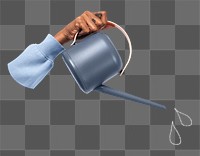 Watering can png sticker, transparent background