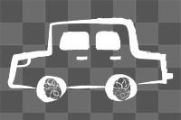 Car doodle png sticker, transparent background