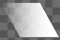 Gradient rhombus png shape sticker, transparent background