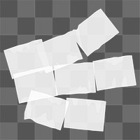 Tissue paper sheets png sticker, white design, transparent background