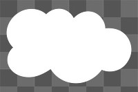 Cloud png sticker, weather doodle, transparent background