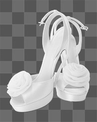 Bridal shoes png sticker, transparent background